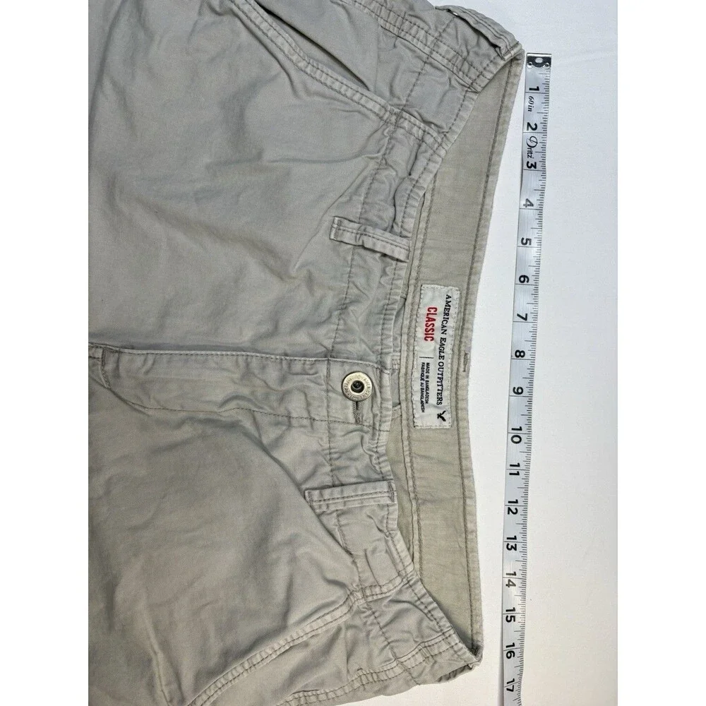American Eagle Outfitters Chino Shorts Beige Men’s Flat Front Solid Pockets